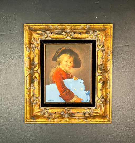 Thrift Painting: A Boy and His Dog