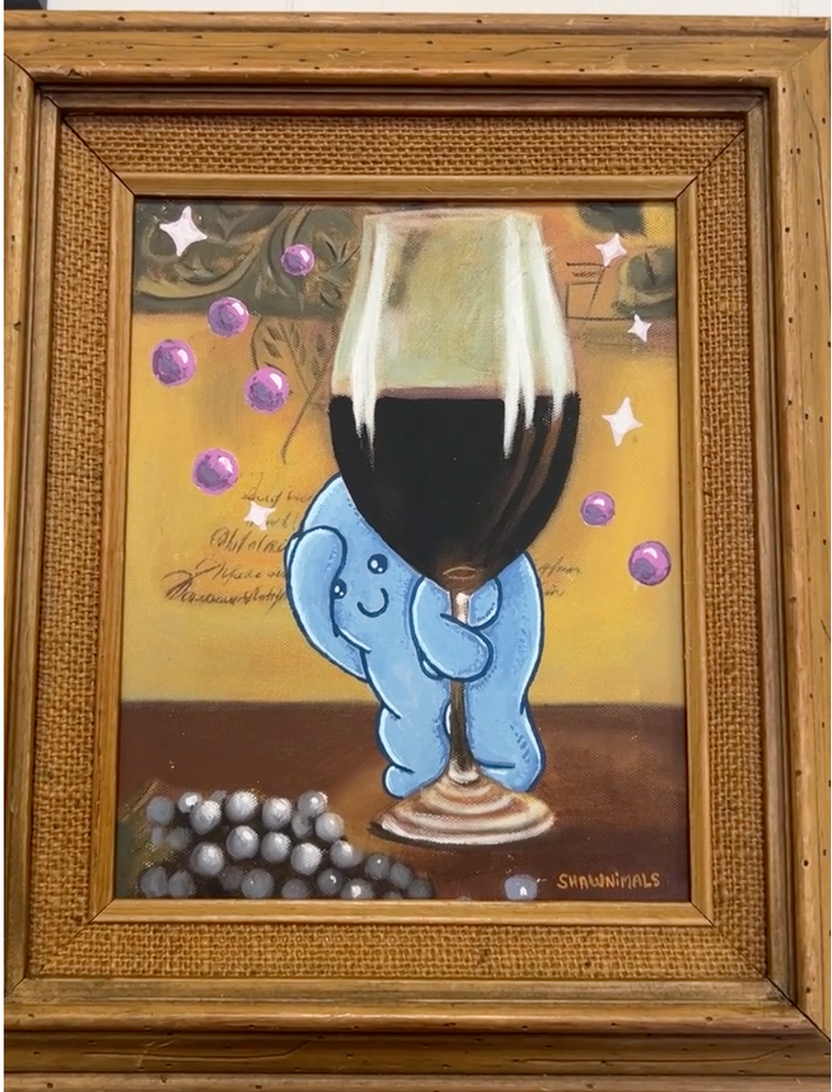 Thrift Painting: Tipsy Shy Guy