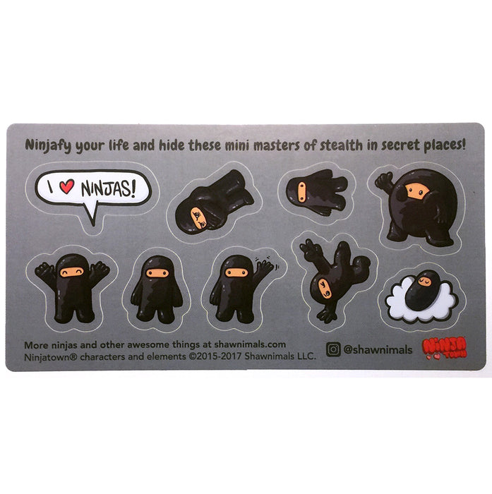 Ninjatown sticker sheet